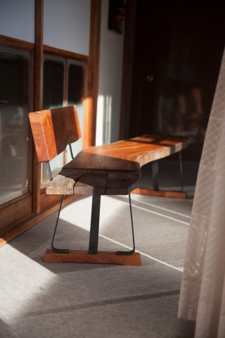 ケヤキのベンチ ケヤキ古材のベンチ : HOH Workshop